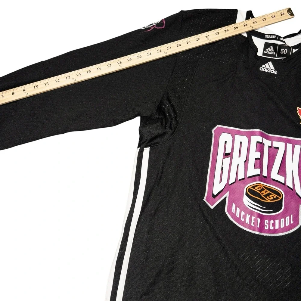 Adidas Wayne Gretzky Hockey School Jersey Mens 50 Fight Strap NHL #99 LA‎ Kings